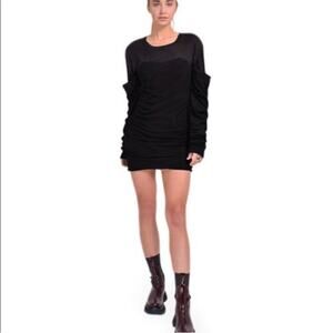 NWT $395 RtA cotton and cashmere blend Indya Ruched Dress sz M